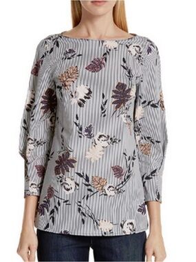 Lafayette 148 New York Caddie Blouse Size 12 NWOT